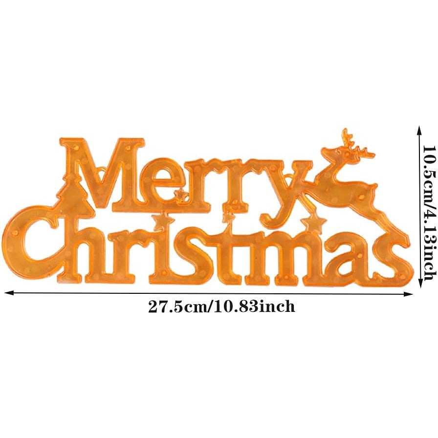 Instalatie LED de Craciun, Kadeny, Litere 3D, Merry Christmas, Lumina Calda, 27.5 x 10.5 x 1.4 cm, Galben