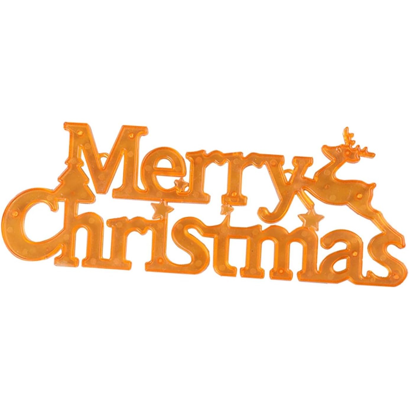 Instalatie LED de Craciun, Kadeny, Litere 3D, Merry Christmas, Lumina Calda, 27.5 x 10.5 x 1.4 cm, Galben