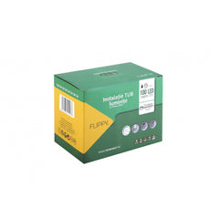 Instalatie luminoasa de Craciun cu LED, 100 LED-uri tip Tub, 12 metri lungime, 8 programe, 2 metri prelungitor, incarcare solara, alb cald, Kaveny