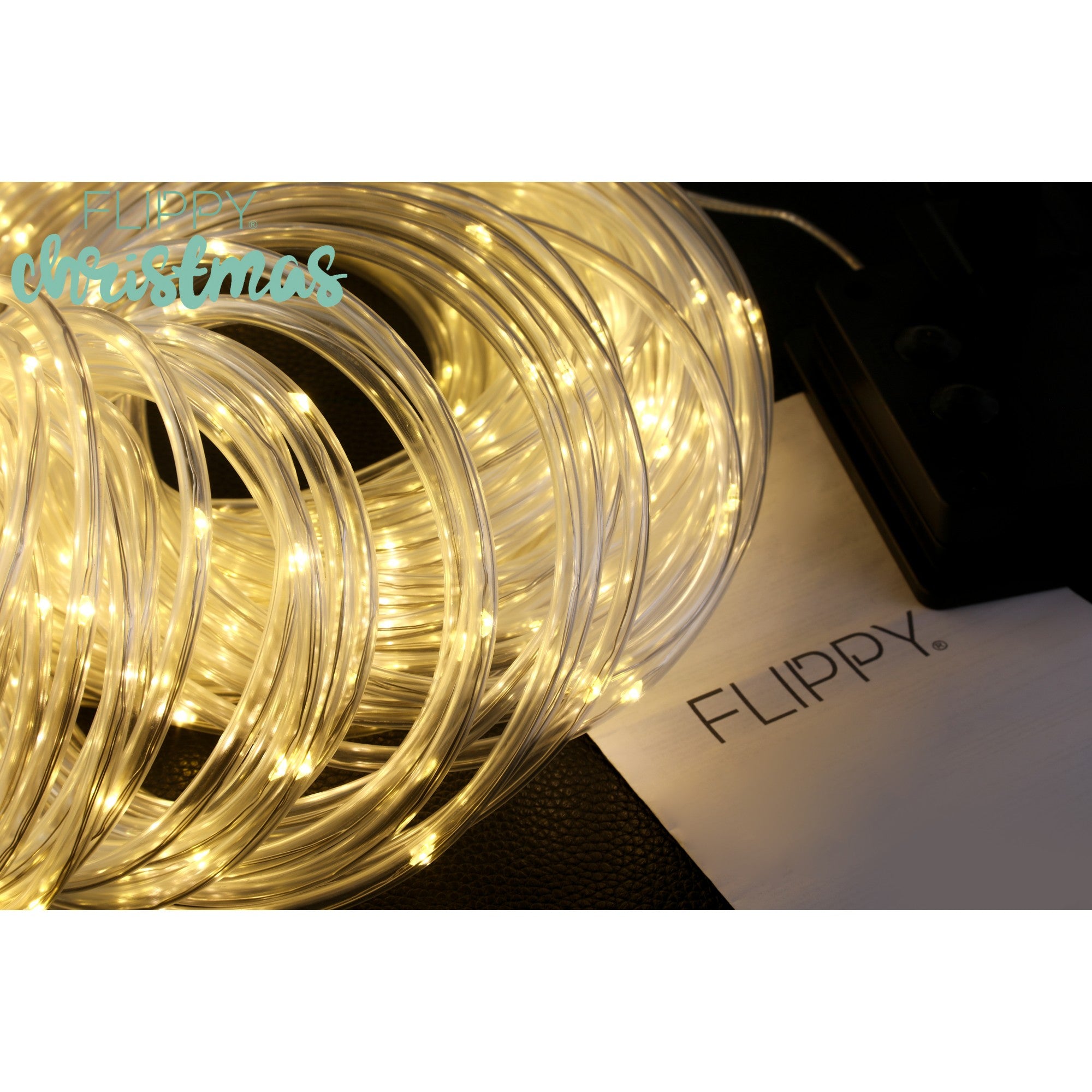 Instalatie luminoasa de Craciun tip furtun luminos, 300 LED-uri, 32 metri lungime, 8 programe, 2 metri prelungitor, sarma din cupru, incarcare solara, alb cald, Kaveny