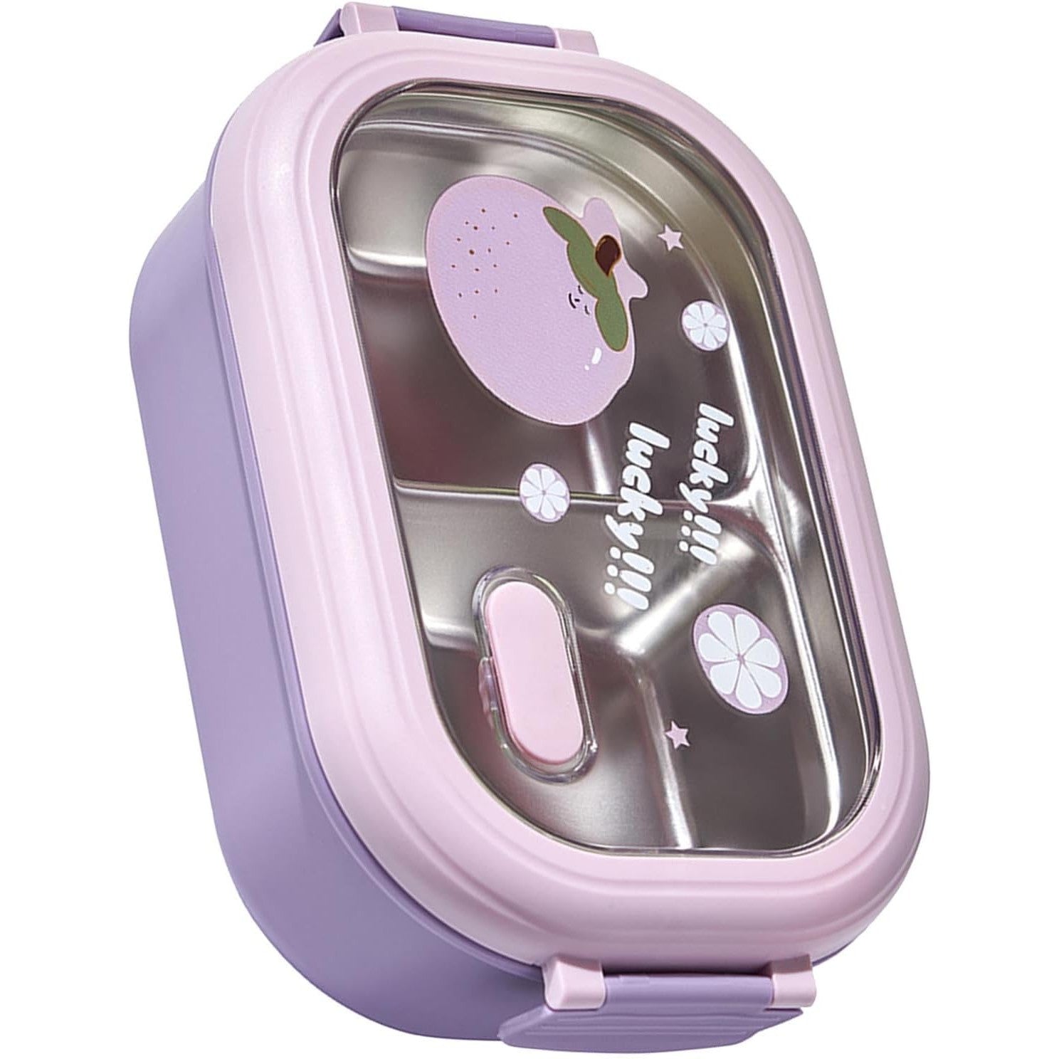 Cutie pentru Pranz sau Gustari, Kadeny, cu Doua Compartimente, pentru Copii si Adulti, Etansare, PP, Perfect pentru Scoala si Birou, 1000 mL, 22.5x14.5x8 cm, Mov