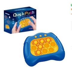 Joc Pop It, Kaveny, consola, joc interactiv, antistres, cu baterii, Abs si silicon, Albastru, 12 x 10 x 5.8 cm