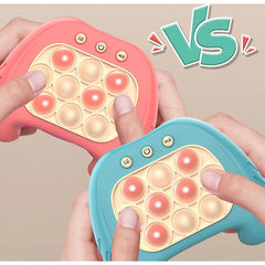 Joc Pop It, Kaveny, consola, joc interactiv, antistres, cu baterii, Abs si silicon, Albastru, 12 x 10 x 5.8 cm