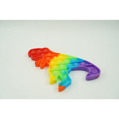 Jucarie antistres din silicon, Kaveny, Pop It Now and Flip It, Dinozaur mic, Multicolor V1