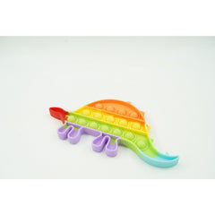 Jucarie antistres din silicon, Kaveny, Pop It Now and Flip It, Dinozaur mic, Multicolor V4