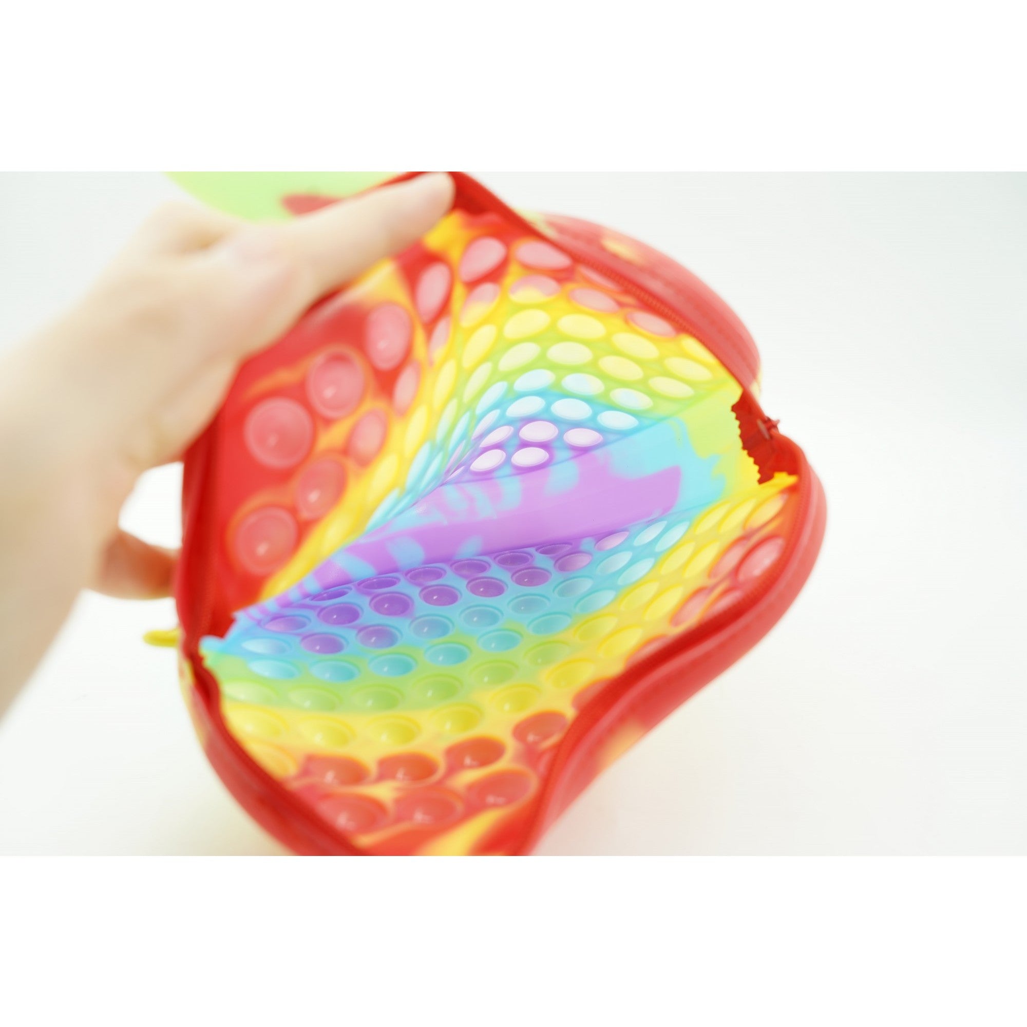 Jucarie antistres din silicon, Kaveny, Pop It Now and Flip It, Geanta de umar, Mar, Multicolor