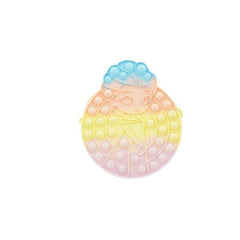 Jucarie antistres din silicon, Kaveny, Pop It Now and Flip It, Geanta de umar, Mica printesa, 16 cm, Macarons