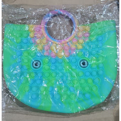 Jucarie Antistres, Kaveny, Tip Pop It Now and Flip It, Geanta, din Silicon, 28 cm, Multicolor
