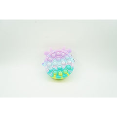 Jucarie antistres din silicon Kaveny, Pop it Now and Flip It ,Mini Geanta, Vacuta, 6 cm, Macarons