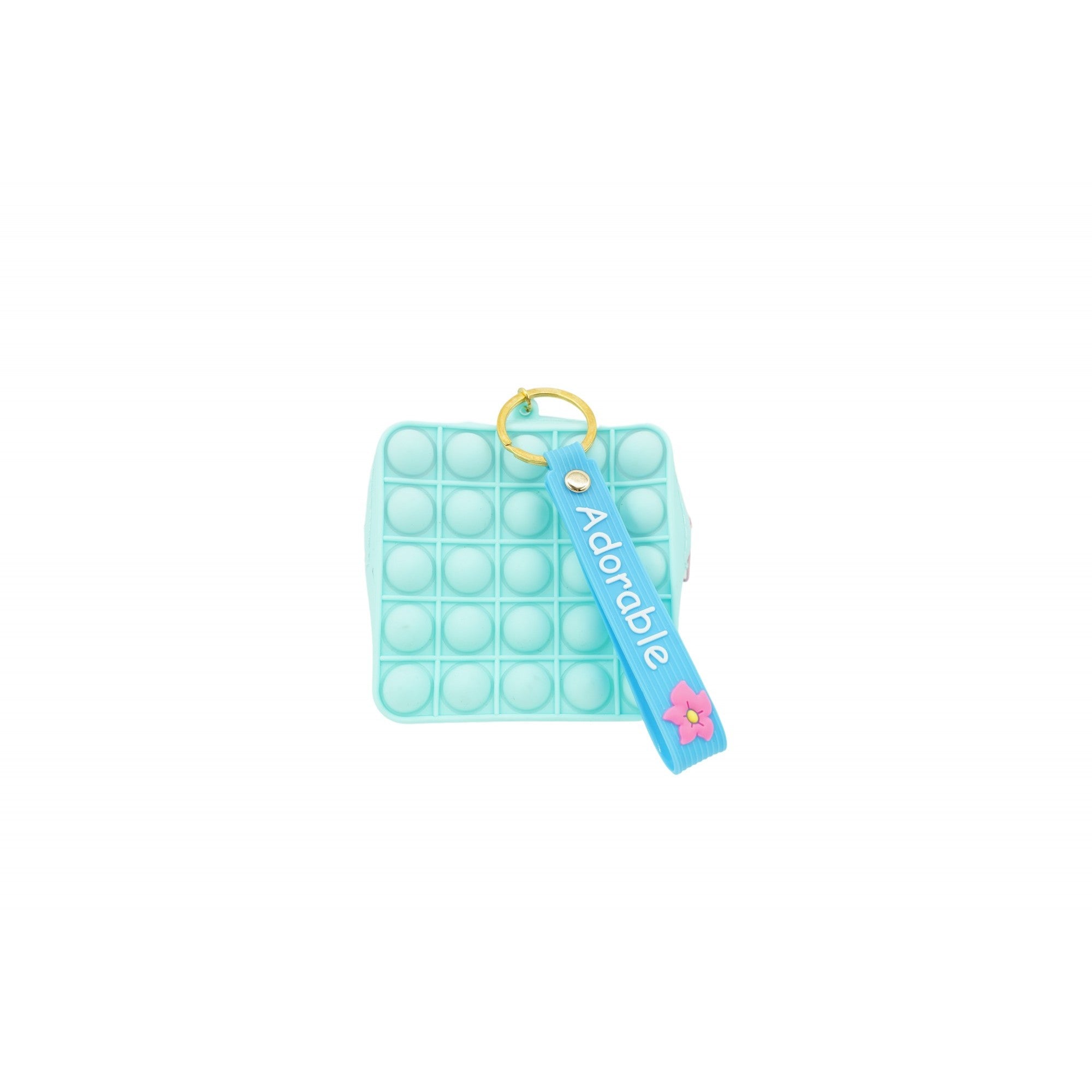 Jucarie antistres din silicon, Kaveny, Pop It Now and Flip It, Portofel patrat, Verde/Bleu