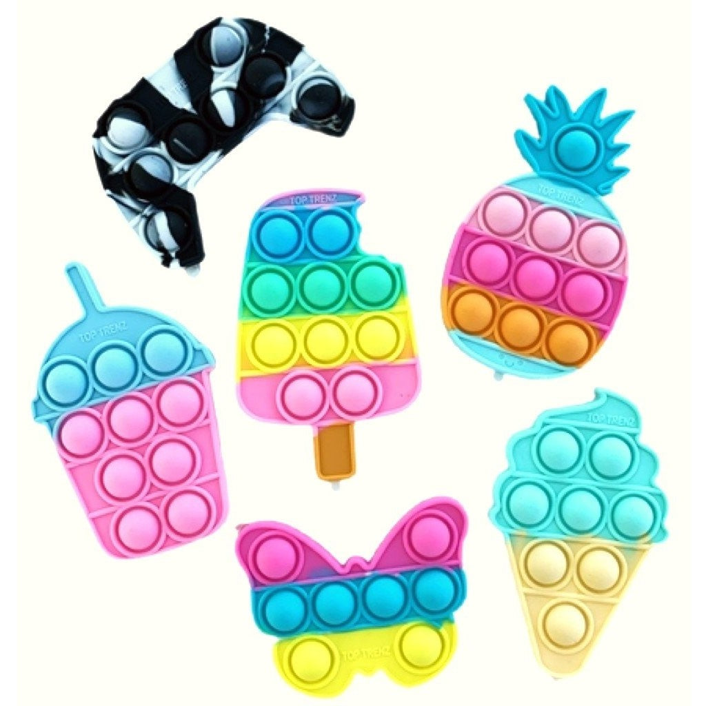Jucarie antistres din silicon, Kaveny, Pop It Now and Flip It, Stickere, Model mixt