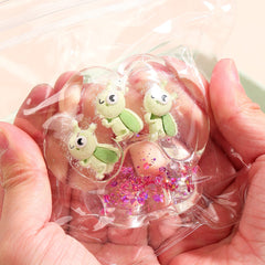 Jucarie Antistres Squishy, Kaveny, cu Revenire Lenta, Squeeze Pinch Family, Model Cat Paw, 6.5 x 7 cm, din Tpr, 4-6 Ani, Model 7 Insecte, Transparent