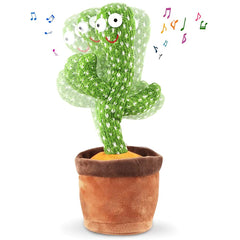 Jucarie Cactus Dansator Kaveny, Canta, Danseaza, Imita, Distractiv, Verde, 37cm