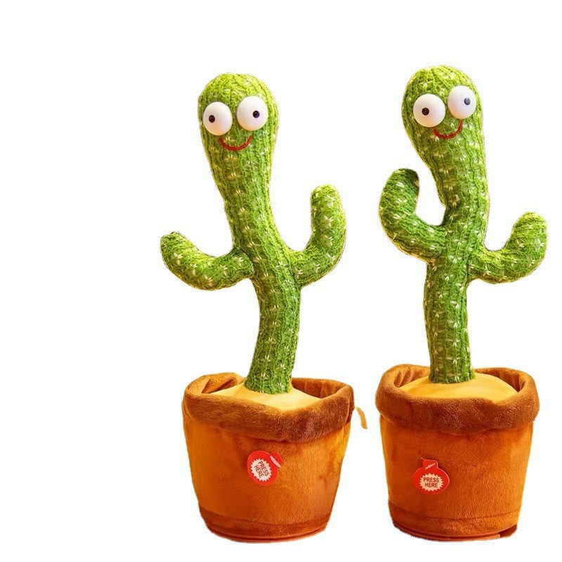 Jucarie Cactus Dansator Kaveny, Canta, Danseaza, Imita, Distractiv, Verde, 37cm