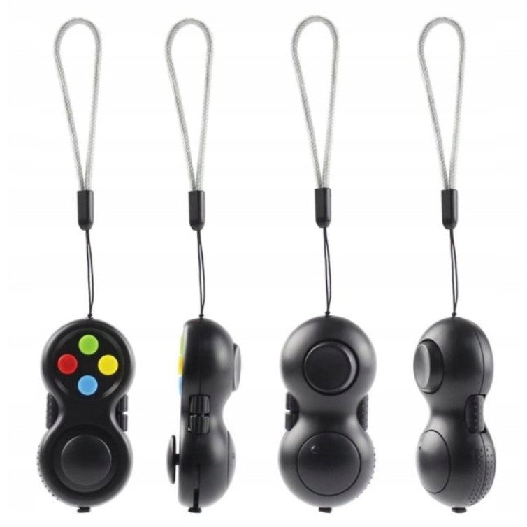 Jucarie Interactiva, Kaveny, Model Fidget Pad, Antistres, +3 Ani, Functii Multiple, 5.5 x 3.5 x 11 cm, Negru