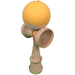 Kendama X Originala, Profesionala, Kaveny, din Lemn cu Bila cu Invelis din Cauciuc, 18 x 6 x 7 cm, Rubber Grip, Portocaliu/Alb