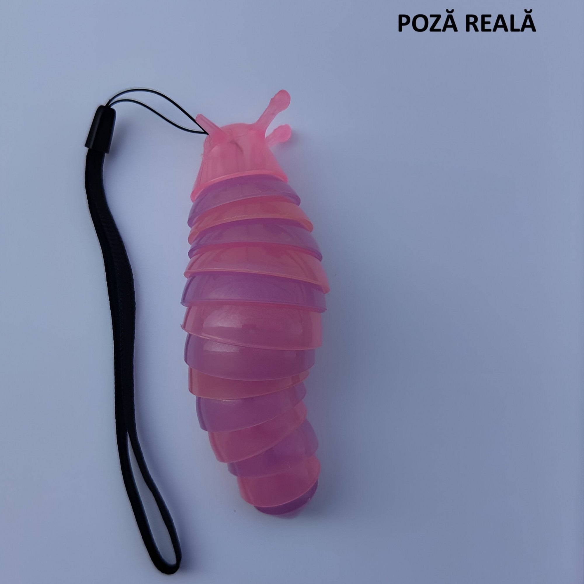 Jucarie Senzoriala Antistres, Kaveny, Fidget Toys, Omida Curcubeu, 11 cm, +3 Ani, Mov/Roz