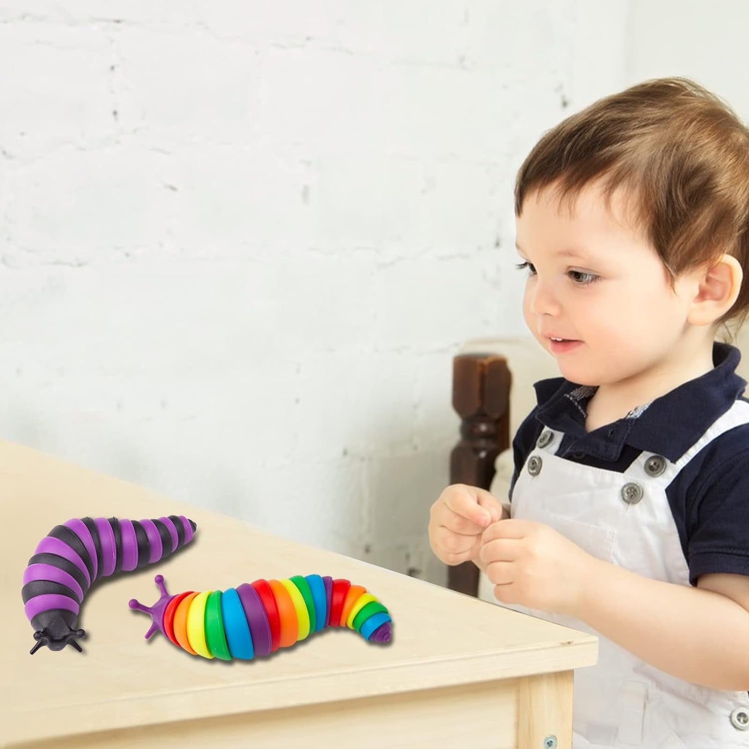 Jucarie Senzoriala Antistres, Kaveny, Fidget Toys, Omida Curcubeu, 18.6 cm, Functie de Luminat, +3 Ani, Multicolor