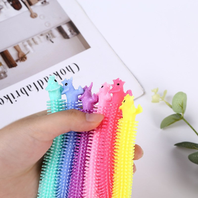 Jucarie senzoriala elastica Kaveny, Fidget Noodle, Antistres, Culori Random
