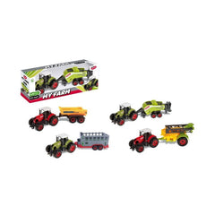 Jucarie tractor ferma + utilaj agricol MegaCreative 405331, 21x6x6cm, +3ani