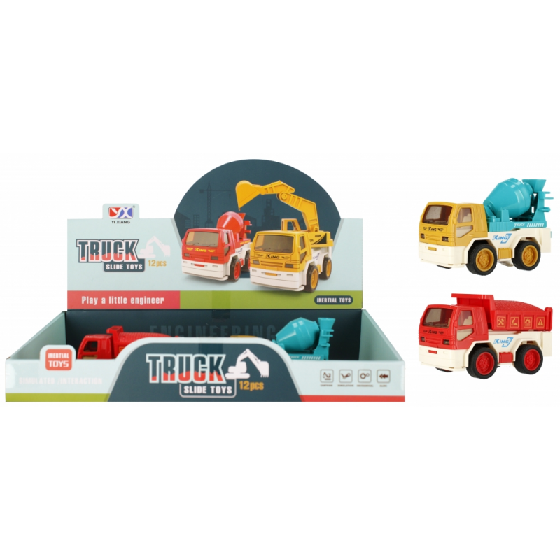 Utilaj de constructie MegaCreative 524206, 12cm, diverse modele, plastic, 3+ ani