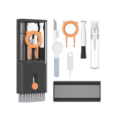 Kit Multifunctional de Curatare Produse Electronice 10in1, Kadeny, pentru Laptop, Tastatura, Telefon, Casti, Negru
