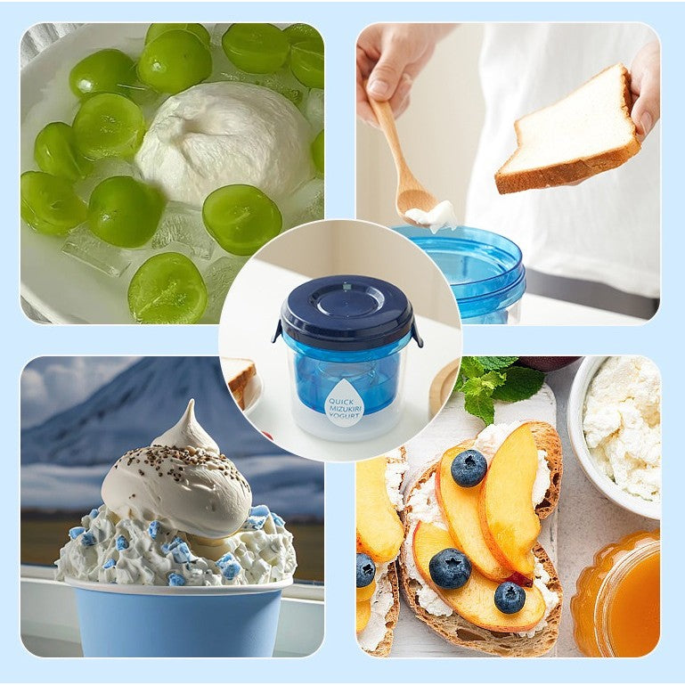Kit Presa Pentru Branza, Kadeny, Filtru de Iaurt, Strecuratoare de Iaurt Grecesc, Filtru de Lapte, 15x14x15 cm, Albastru