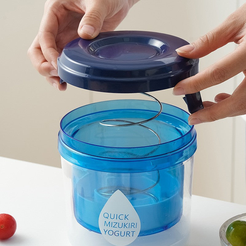 Kit Presa Pentru Branza, Kadeny, Filtru de Iaurt, Strecuratoare de Iaurt Grecesc, Filtru de Lapte, 15x14x15 cm, Albastru