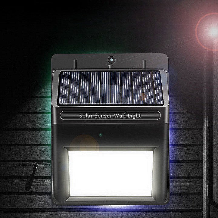 Lampa cu incarcare solara si senzor de miscare pentru exterior, 20 LED cu distanta de inductie, montaj pe perete, fara cabluri, Kaveny
