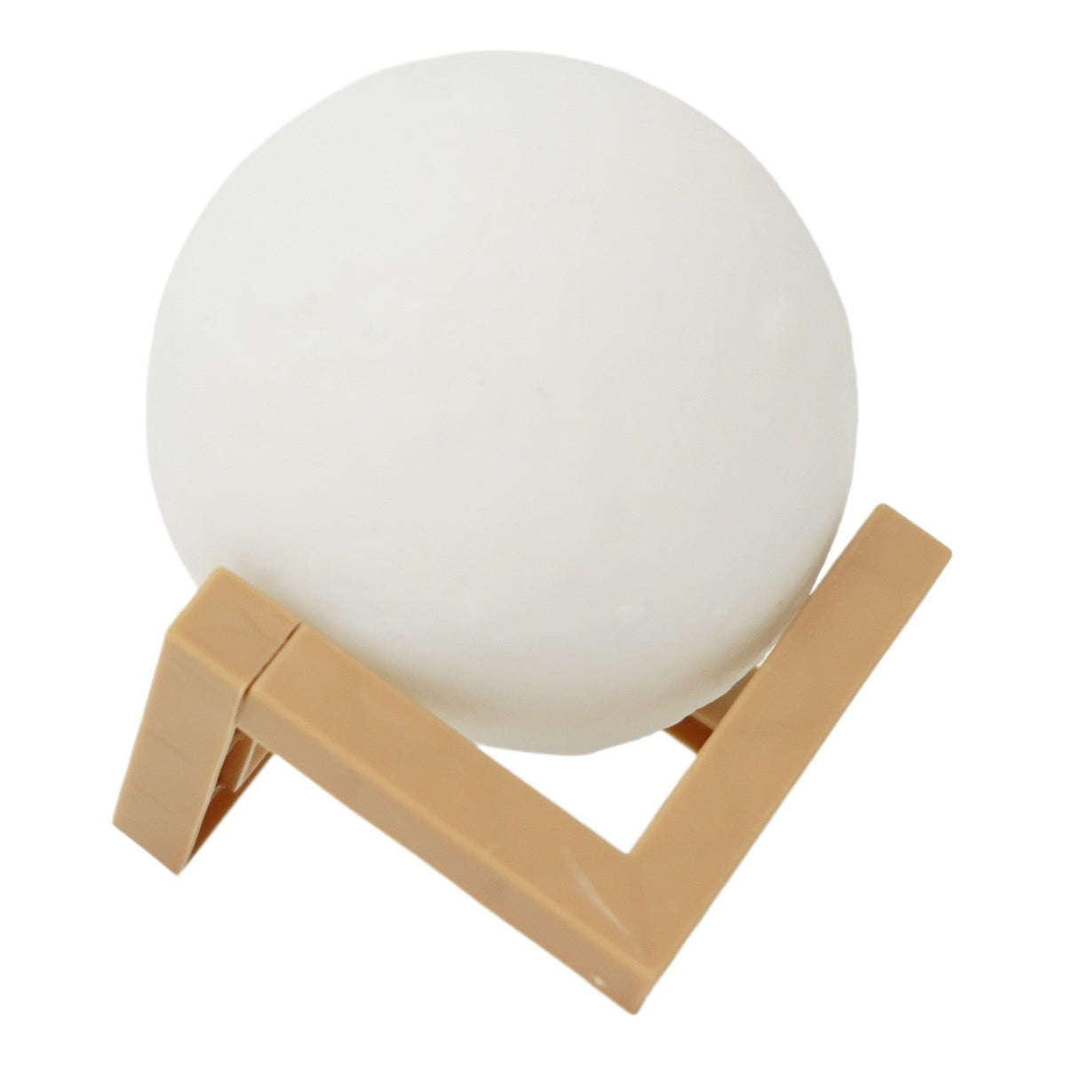 Lampa de veghe in forma de luna 3D Moon Light Alb Rece, alimentare baterii, stand plastic inclus, 8 cm, Kaveny