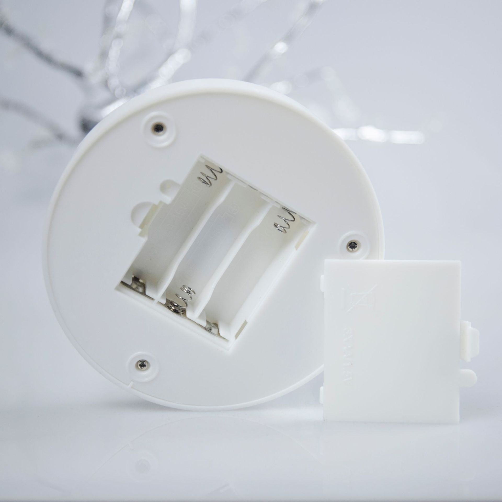 Lampa de veghe LED cu baterii si USB, Kaveny, Model Copac din cupru, Alb cald