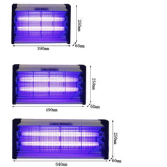 Lampa Electrica UV Anti Insecte, Kadeny, Lumina Neon, 2 tuburi cu putere de 30W, Suspensie Perete, Carcasa din Plastic Metalica, 49 x 25 x 6 cm Alb Negru
