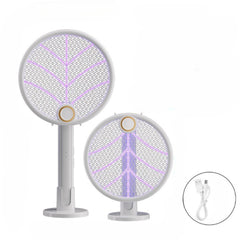 Lampa Electrica Impotriva Tantarilor, Kadeny, 42.5 x 22 x 10.5 cm, Reincarcabila cu Cablu USB Inclus, Plasa din Aluminum Alb