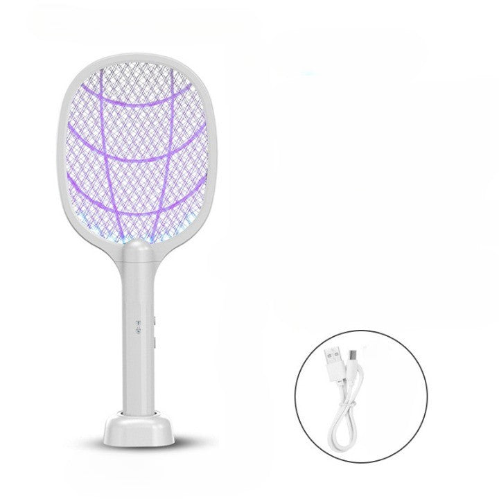 Lampa Electrica Impotriva Tantarilor, Kadeny, 42.5 x 18 x 7.5 cm, Reincarcabila cu Cablu USB Inclus, Plasa din Aluminum, Alb