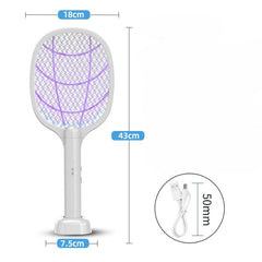 Lampa Electrica Impotriva Tantarilor, Kadeny, 42.5 x 18 x 7.5 cm, Reincarcabila cu Cablu USB Inclus, Plasa din Aluminum, Alb