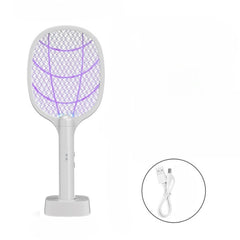 Lampa Electrica Impotriva Tantarilor, Kadeny, 43 x 18 x 9.2 cm, Reincarcabila cu Cablu USB Inclus, Plasa din Aluminum Alb