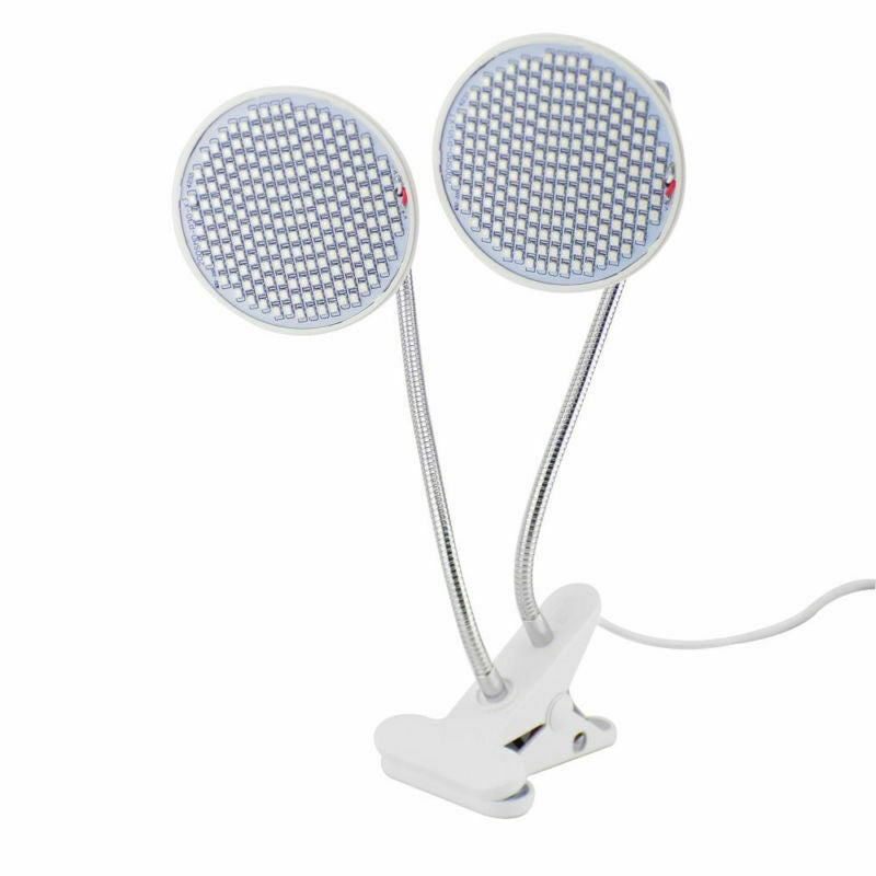 Lampa pentru cresterea plantelor de interior, Kadeny, cap dublu, nu emana caldura, 290 leduri, 2 culori , prindere cu clips, 46x11.5x9.2 cm