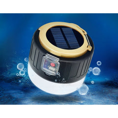 Lampa Portabila, Kadeny, Incarcare Solara + USB, Afisaj Inteligent al Bateriei, Raza de Actiune 32 mp, 6x9x11 cm, 3 Moduri, Negru