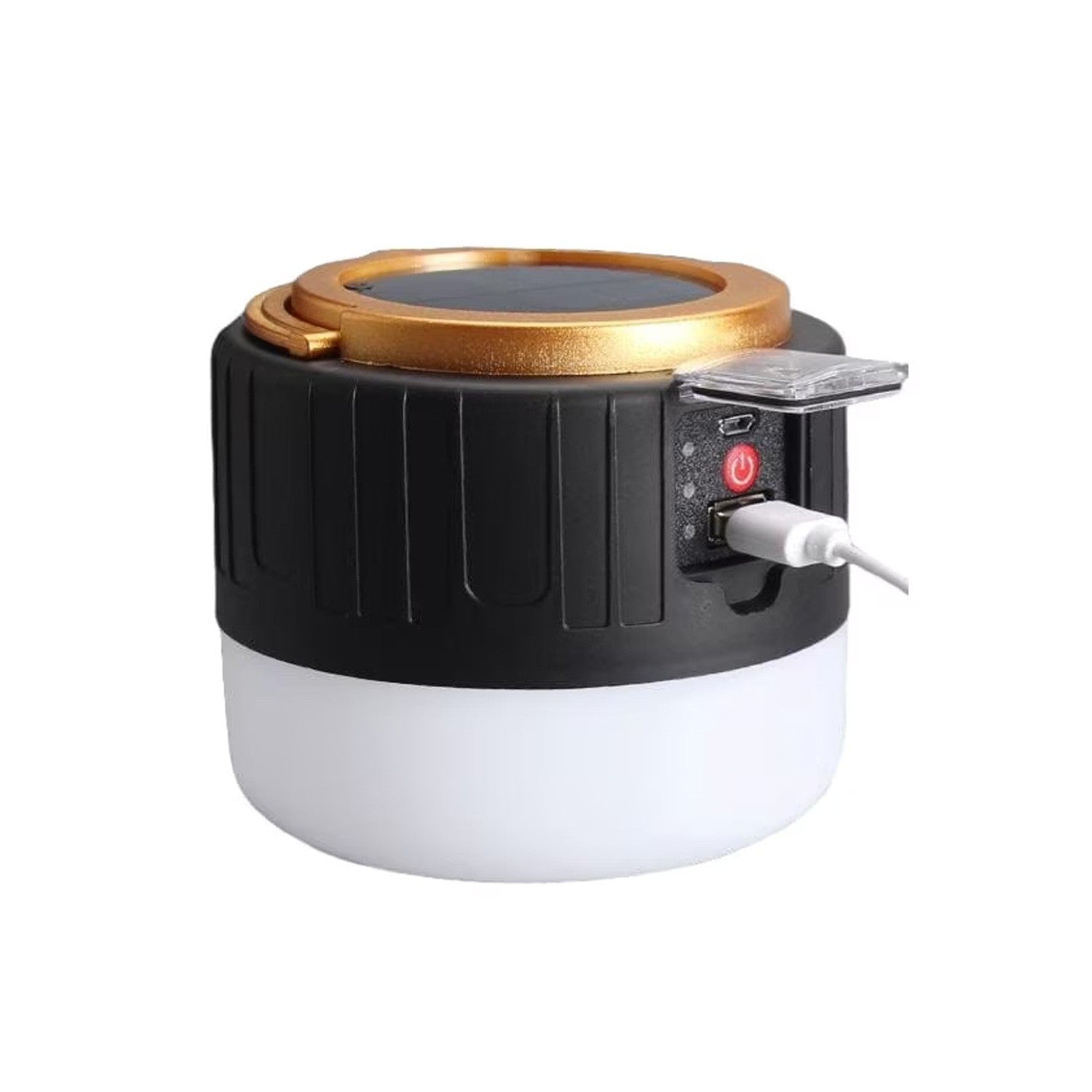 Lampa Portabila, Kadeny, Incarcare Solara + USB, Afisaj Inteligent al Bateriei, Raza de Actiune 32 mp, 6x9x11 cm, 3 Moduri, Negru