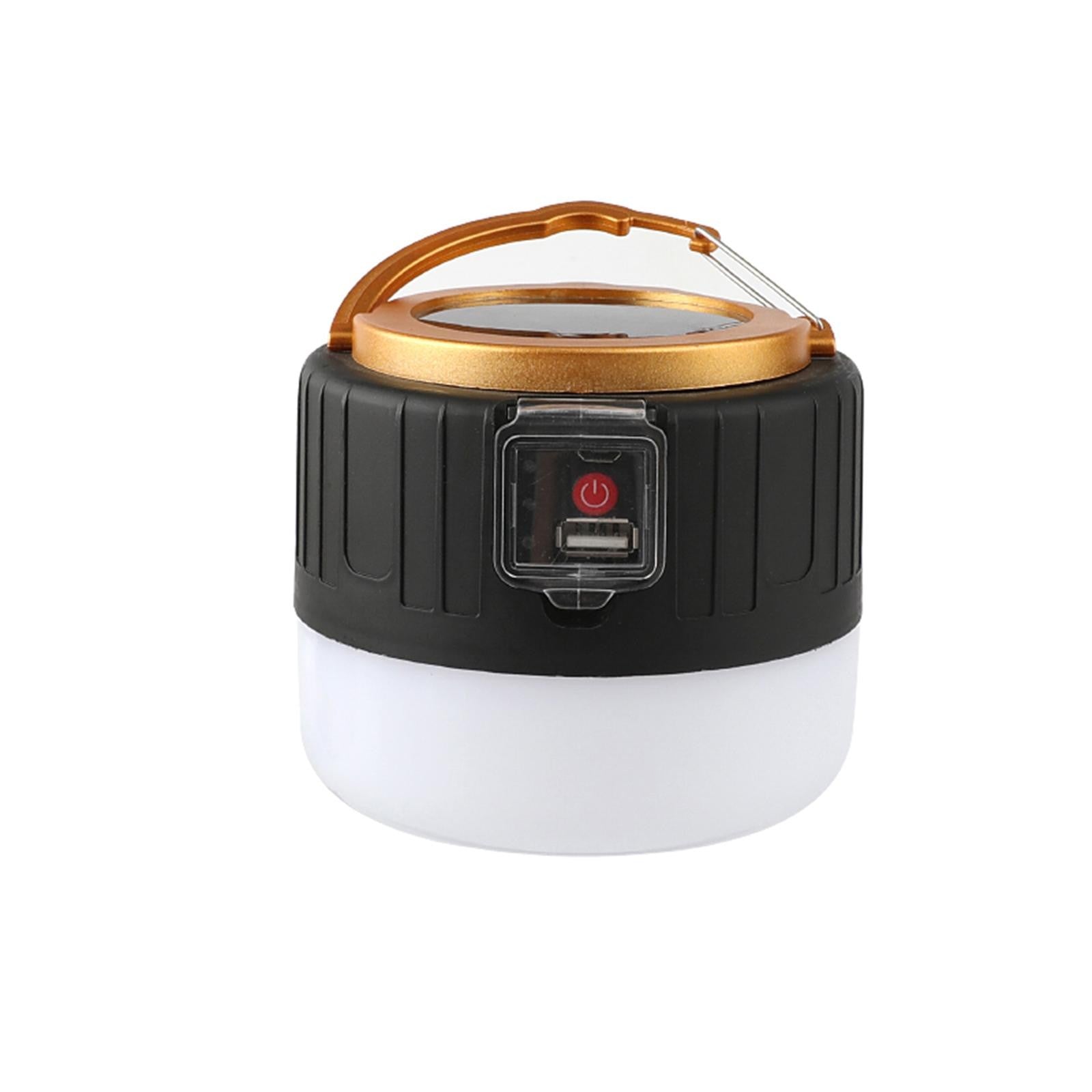 Lampa Portabila, Kadeny, Incarcare Solara + USB, Afisaj Inteligent al Bateriei, Raza de Actiune 32 mp, 6x9x11 cm, 3 Moduri, Negru