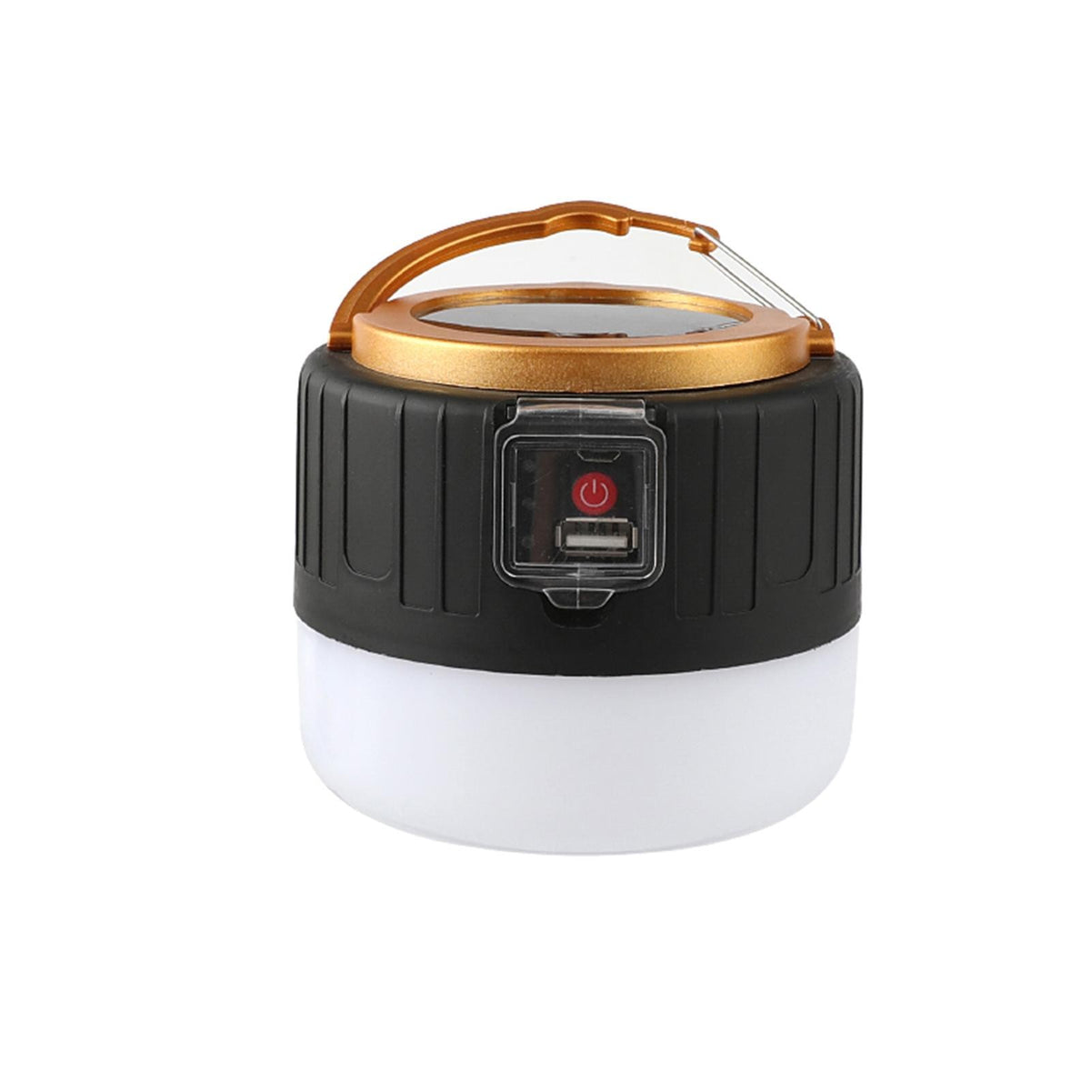 Lampa Portabila, Kadeny, Incarcare Solara + USB, Afisaj Inteligent al Bateriei, Raza de Actiune 32 mp, 6x9x11 cm, 3 Moduri, Negru