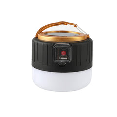 Lampa Portabila, Kadeny, Incarcare Solara + USB, Afisaj Inteligent al Bateriei, Raza de Actiune 32 mp, 6x9x11 cm, 3 Moduri, Negru