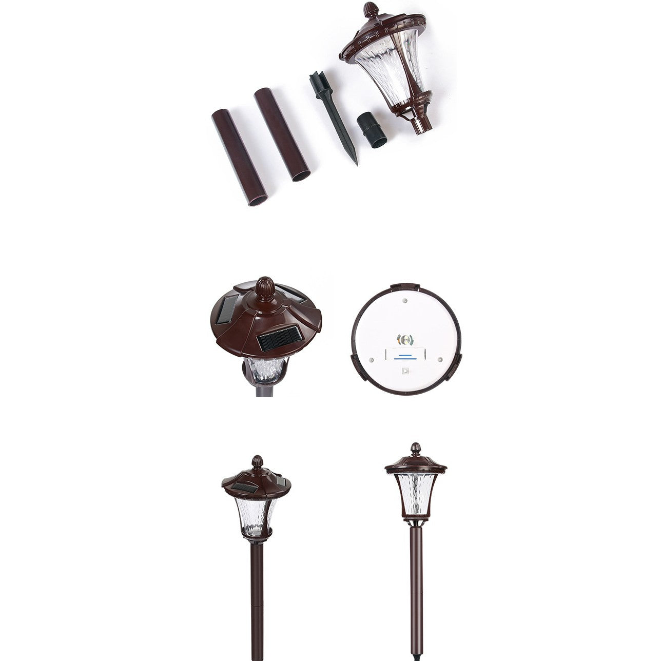 Lampa solara cu prindere in pamant, Kaveny, inaltime 65 cm, Alb Rece