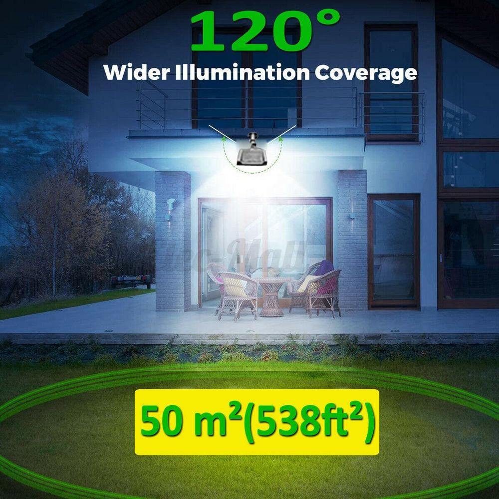 Lampa Solara De Exterior LED Kaveny, 23 cm x 11.5 cm, 3072 Lumeni 128 COB LED 25.6 W - echivalent 205 W bec incadescent, IP65, Senzor de Miscare, Senzor de Lumina, 4 Grile, Alb Rece