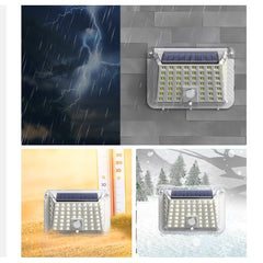 Lampa solara de perete Kaveny, 90 LED-uri SMD, senzor de miscare, IP65, 1200mAh, material ABS, lumina alb rece, alb