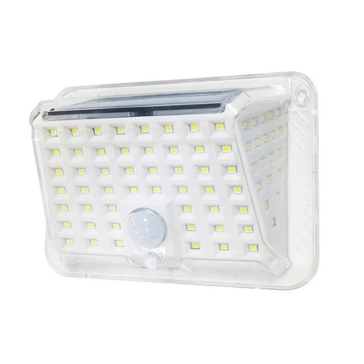 Lampa solara de perete Kaveny, 90 LED-uri SMD, senzor de miscare, IP65, 1200mAh, material ABS, lumina alb rece, alb