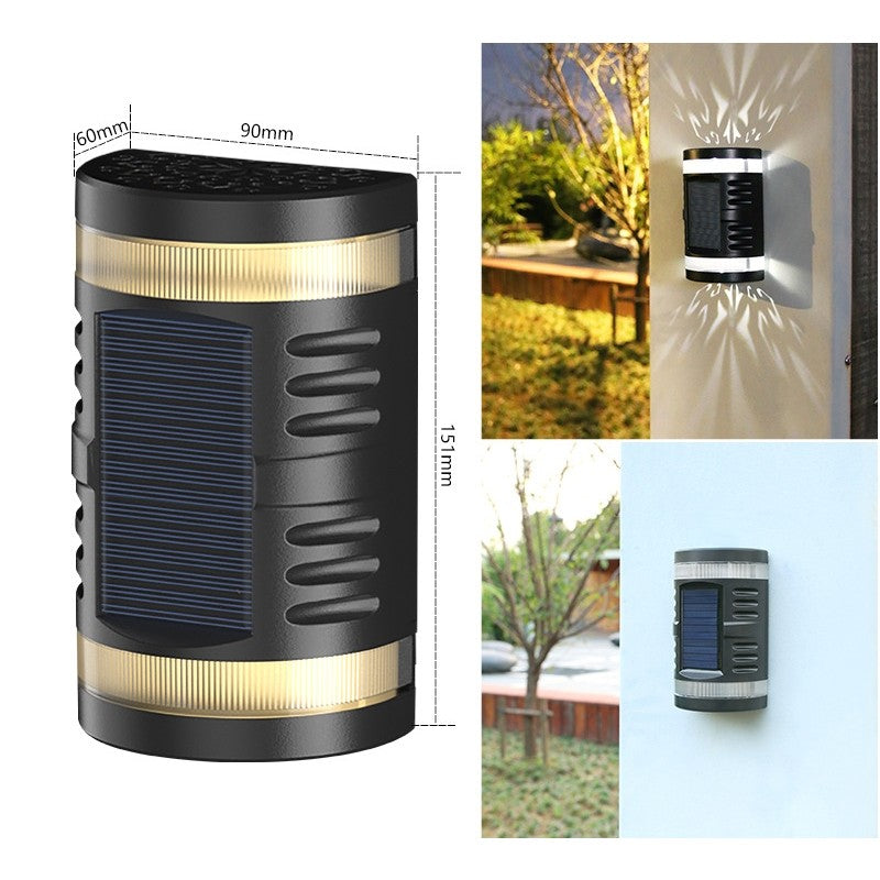 Lampa solara LED decorativa cu lumina bidirectionala Kaveny,  IP65, 1.2V, 600mah, 15.1 x 9 x 6 cm, material ABS, alb rece