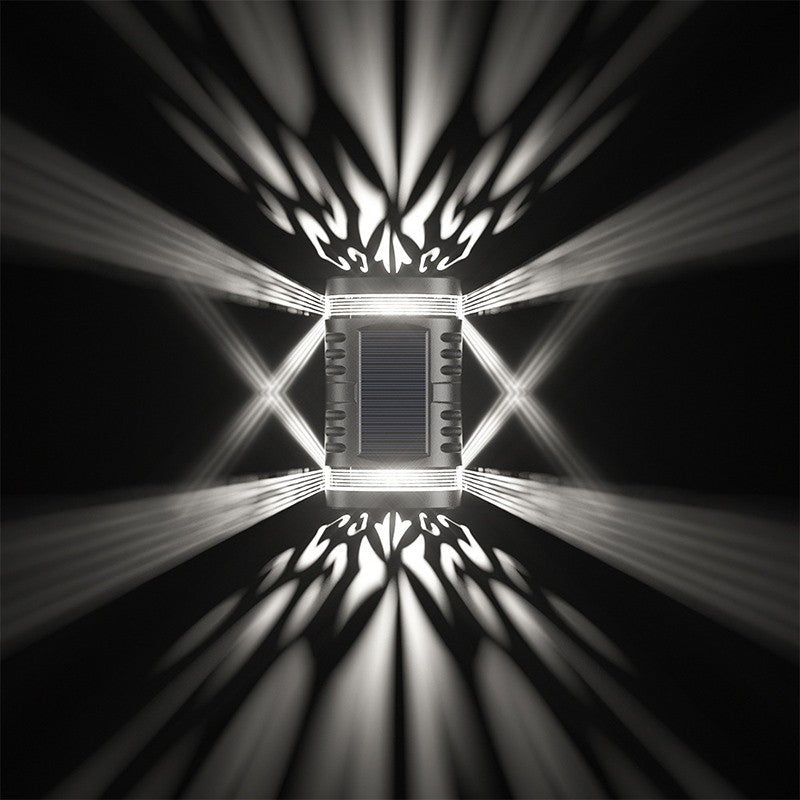 Lampa solara LED decorativa cu lumina bidirectionala Kaveny,  IP65, 1.2V, 600mah, 15.1 x 9 x 6 cm, material ABS, alb rece