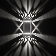 Lampa solara LED decorativa cu lumina bidirectionala Kaveny,  IP65, 1.2V, 600mah, 15.1 x 9 x 6 cm, material ABS, alb rece
