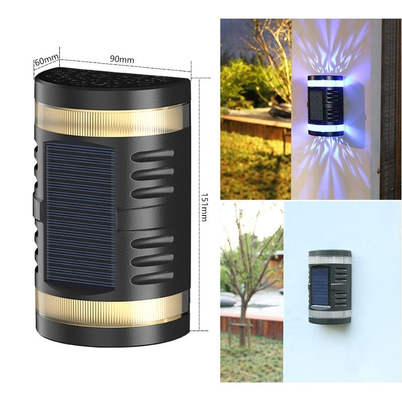 Lampa solara LED decorativa cu lumina bidirectionala Kaveny,  IP65, 1.2V, 600mah, 15.1 x 9 x 6 cm, material ABS, multicolor